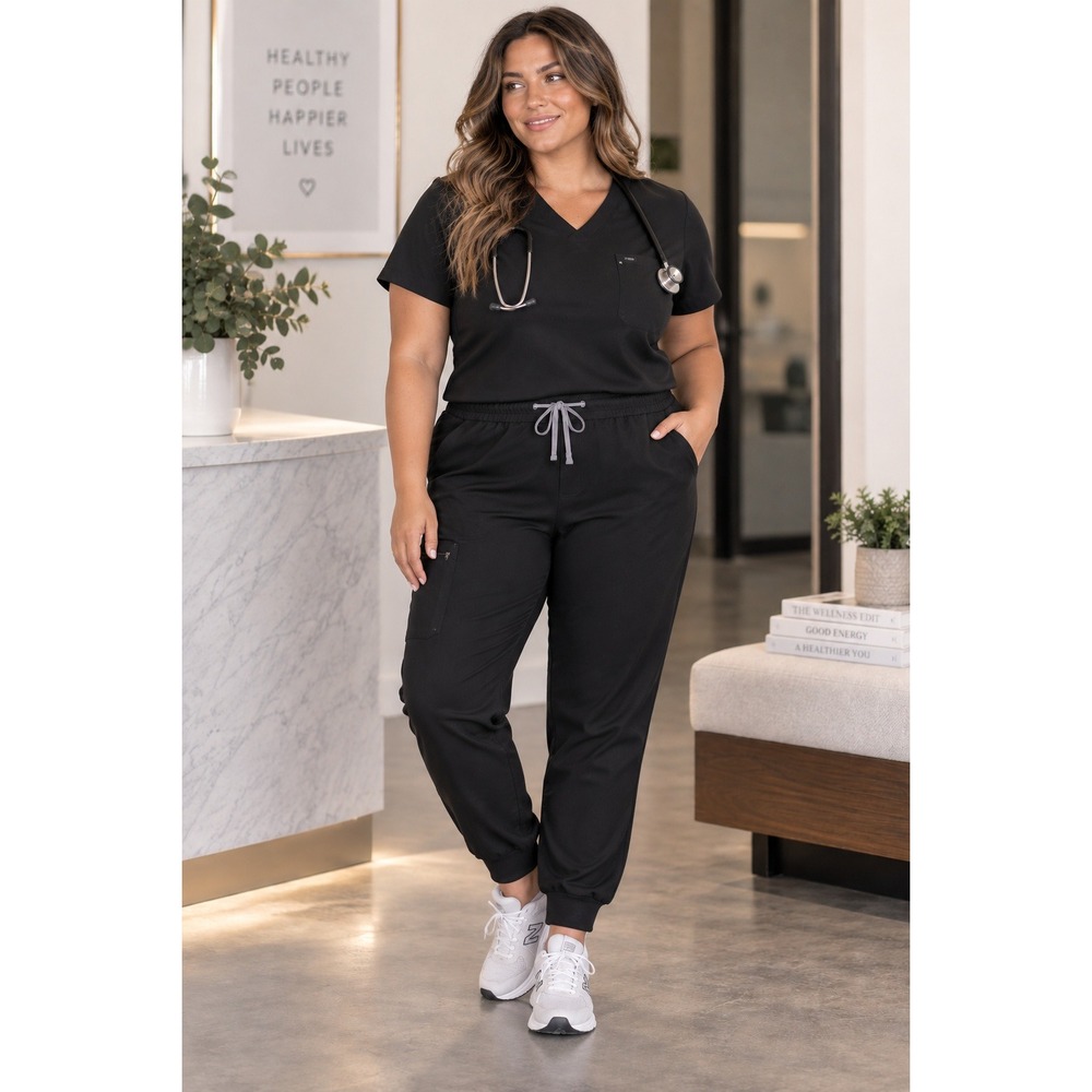 Figs Scrub Jogger Pants Womens 5XL Black Medical Healthcare Nursing Professional